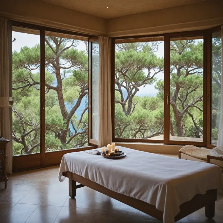 Experience refined relaxation at a hotel spa in Ramatuelle with panoramic sea views