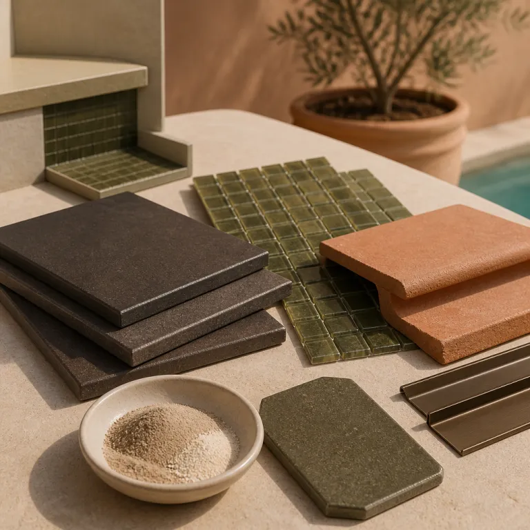 Dark bottoms, glass tiles and geometric edges: the design language of luxury pools in 2026